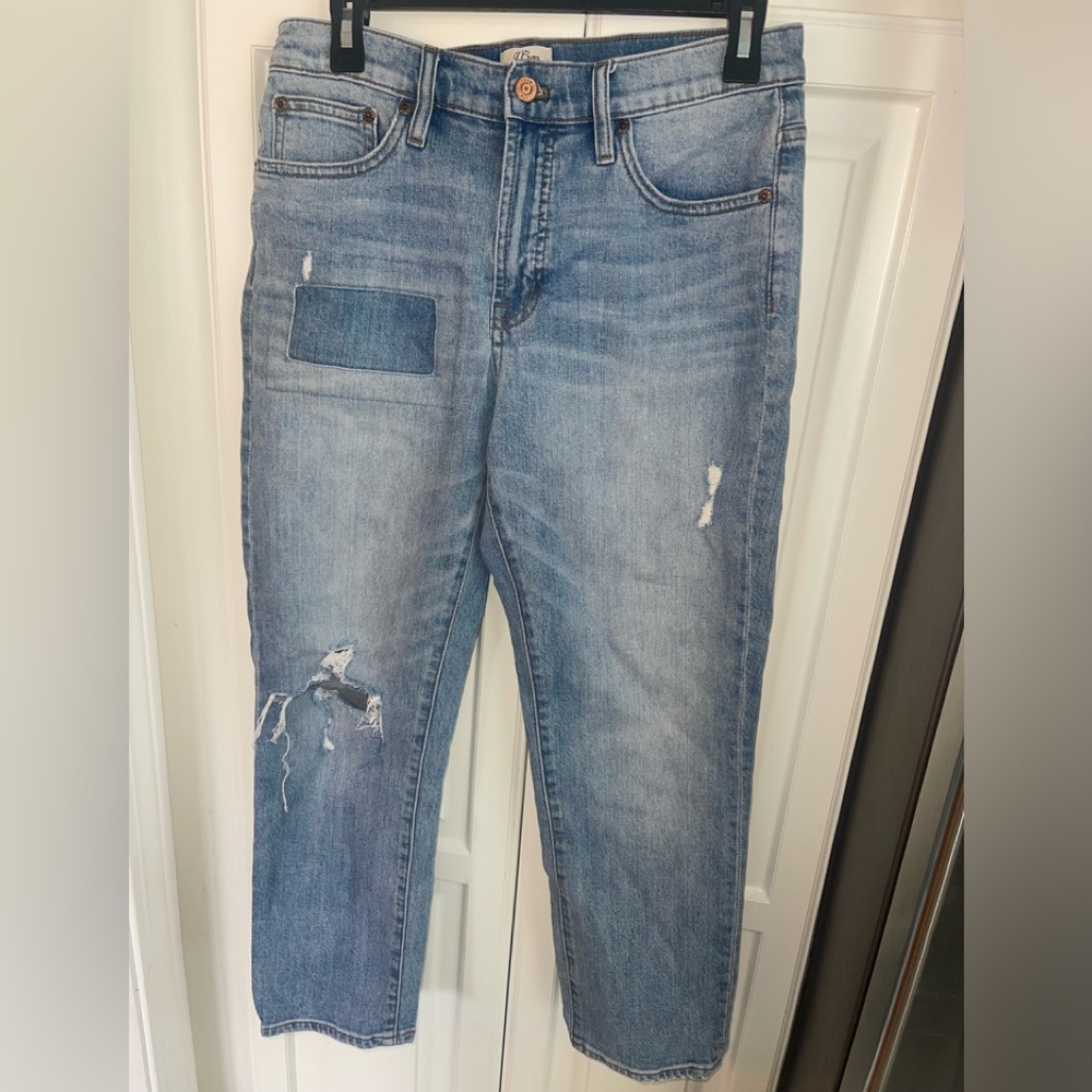 J Crew Vintage Crop Distressed‎ Jeans Womens Sz 29